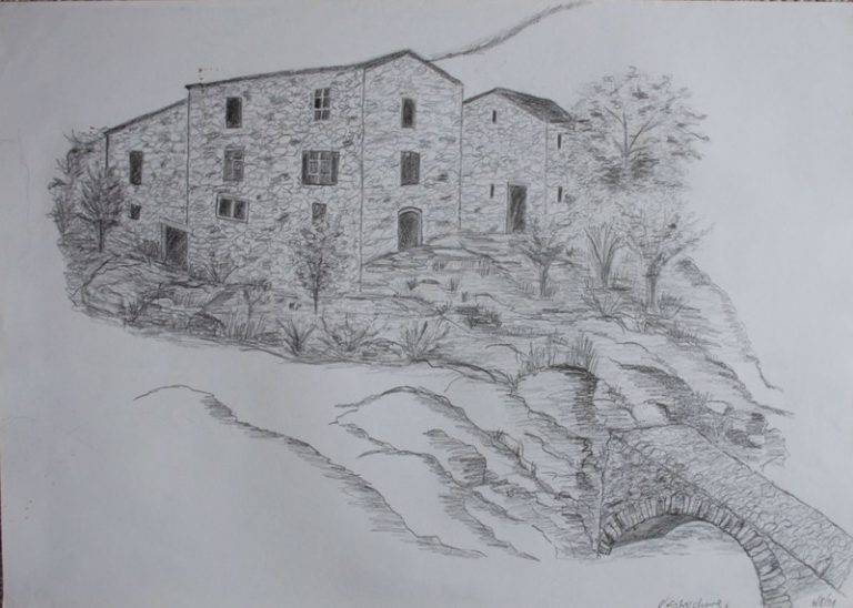 Landschaft, 1991, Bleistift, 60x42 cm