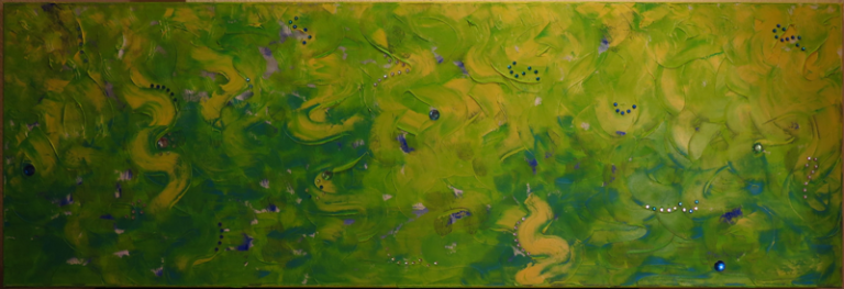 Frühling, 2016, Öl auf Leinwand, 40x120 cm