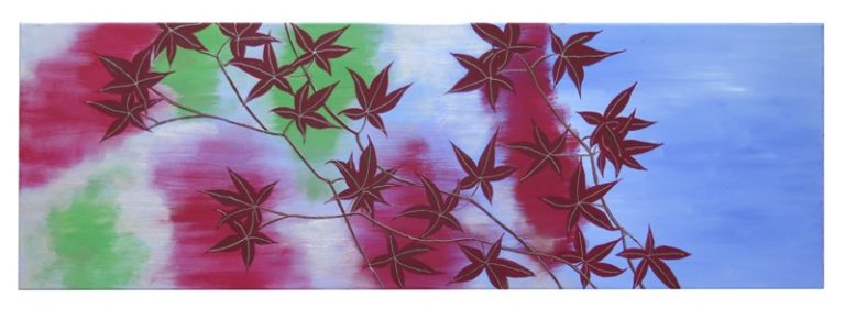 Ahornzweige, Öl auf Leinwand, 2013, 30x90 cm