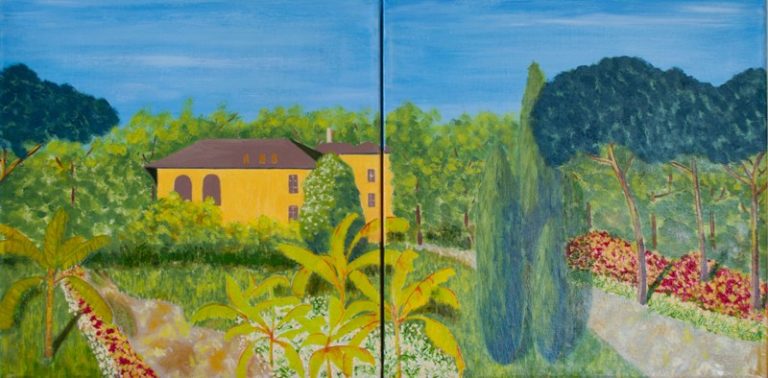 Im Park, 2008, Öl auf Leinwand, 2x40x40 cm, Privatbesitz