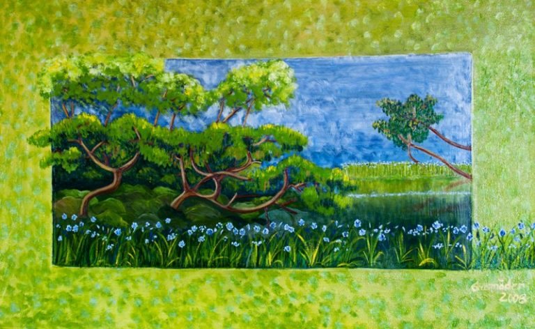 Landschaft, 2008, Öl auf Leinwand, 90x55 cm