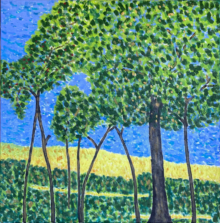 Im Süden, Öl auf Leinwand, 60x60cm, 2019