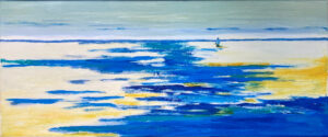 Am Meer 2, Öl auf Leinwand, 20x50cm, 2022