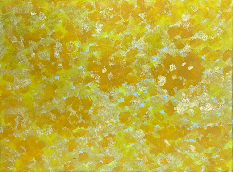 Gelbe Blüten, Öl auf Leinwand, 40x30cm, 2022