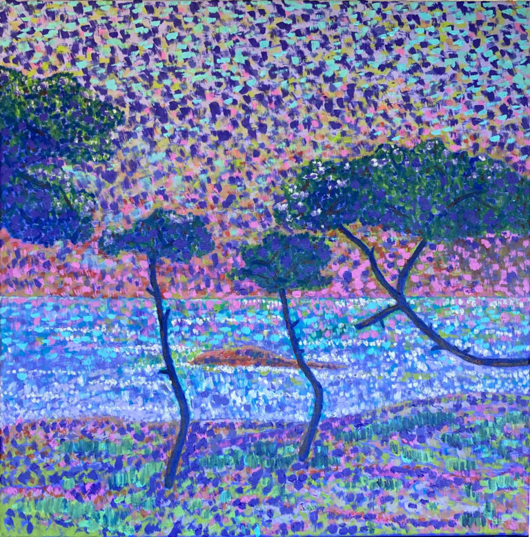 "Südliches Meer", Öl auf Leinwand, 80x80cm, 2019