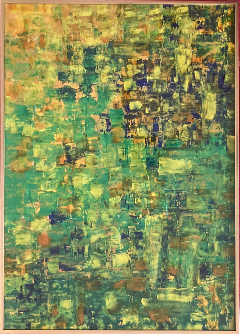 Im Grünen, Öl auf Papier, 70x50cm, gerahmt, ohne Datum